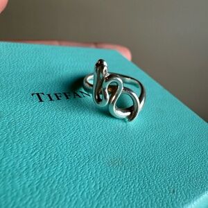 Tiffany & Co. Silver Coiled Snake Ring size 6